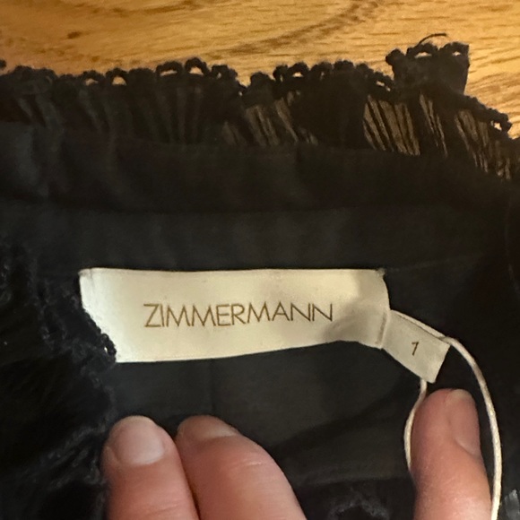 Zimmermann Black Ruffled Long Sleeve Dress - Picture 3 of 10